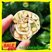 500G Kẹo dừa cuộn đậu phộng bánh tráng Vị dứa xanh- đồ ăn vặt