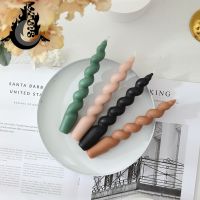 2PCS Twisted Pillar Candles Home Decorative Aromatherapy Long Spiral Curly Candle Wholesale Supplies