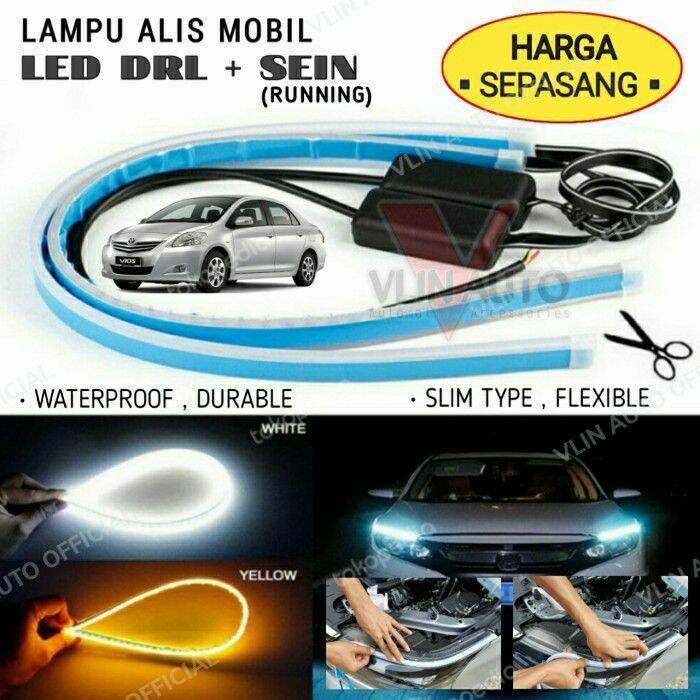 Lampu Alis Headlamp Mobil Toyota Vios Gen Led Drl Sen Running Pcs