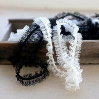 3CM Wide Trim Mesh Embroidered Tulle Elastic Fringe for Cuffs Wedding Headband Supplies Crafts