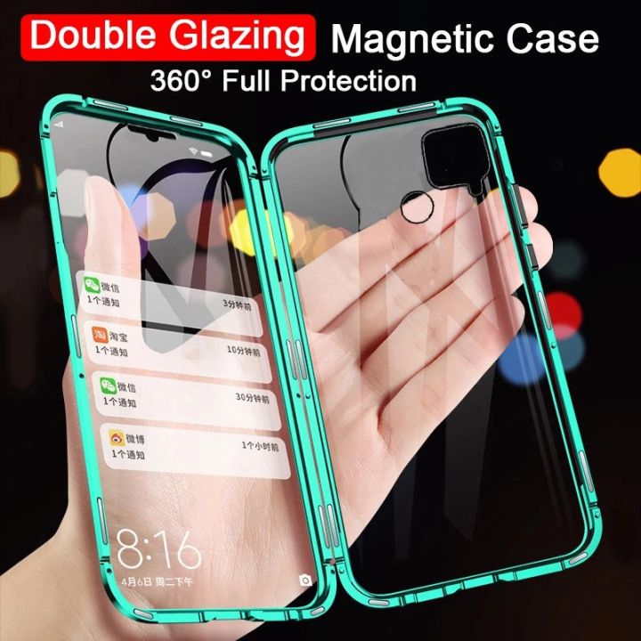 เคสเคส-สองด้าน-เคสประกบเคส-realme-narzo-20-c15-realmenarzo20-เคสฝาพับเคสประกบเคส-full-glass-casing-case-cover