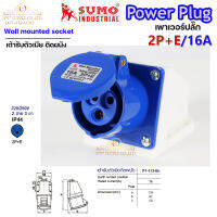 SUMO ซูโม่ Power Plug เพาเวอร์ปลั๊ก เต้ารับตัวเมียติดผนัง  P1-113-6h อุปกรณ์เชื่อมต่อในงานอุตสาหกรรม (จำนวน 1 ตัว)