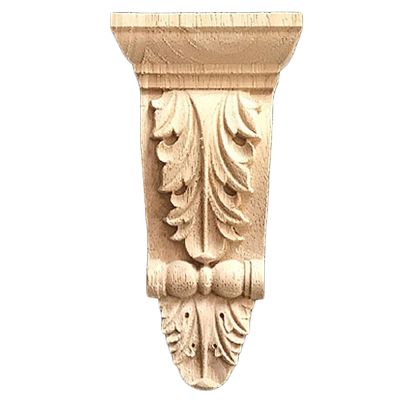 Modern Unpainted Carved Wood Applique Wood Decal Wood Frame Onlay Decoration Door Onlay Home Decoration Accessories Statues