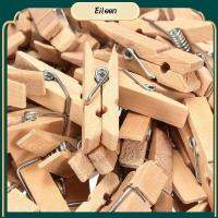 EILEEN 100Pcs จิปาถะ แอร์ ดราย ไลน์ ราวตากผ้าสวน คลิปไม้ ไม้หนีบผ้า หมุดกระดาษภาพถ่าย ไม้หนีบผ้า