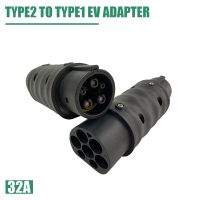 32A EVSE ช่องเสียบเครื่องชาร์จ Type2เพื่อ Type1 EV อะแดปเตอร์มาตรฐาน IEC ซ็อกเก็ต62196 Type2เพื่อ Type1ตัวต่อที่ชาร์ทยานพาหนะไฟฟ้า