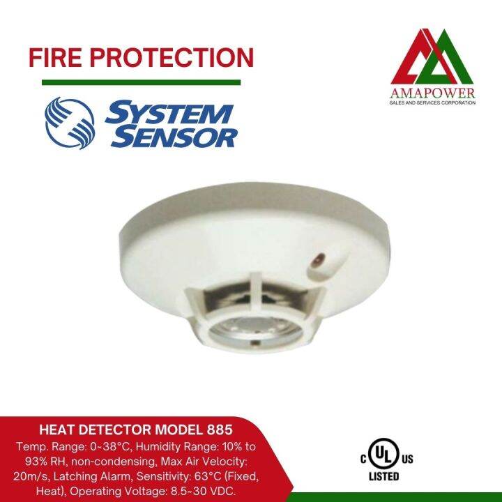 Heat Detector UL LISTED M885 "SYSTEM SENSOR" Lazada PH