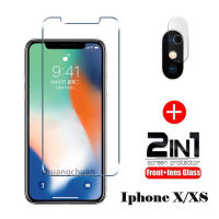 2IN1สำหรับ Iphone X/xs XS แก้วอุณหภูมิสูงสุด2in 1ตัวป้องกันจอ HD และกล้องป้องกันหน้าจอฟิล์มเลนส์ Iphone 6 7 8 6 Plus 7/8บวกฟิล์มแก้ว Iphone XR Iphone 11 11pro