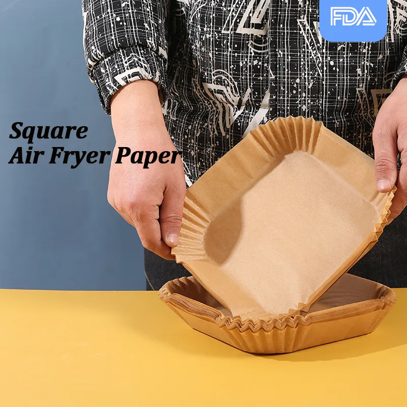 Oven Oil Wrapping Paper Square Air Fryer Mat Non-stick Baking Pan