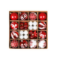 Christmas Printed Ornaments Party Decorations Christmas Ball Ornaments Colorful Sequins Balls Hanging Loop Ornaments