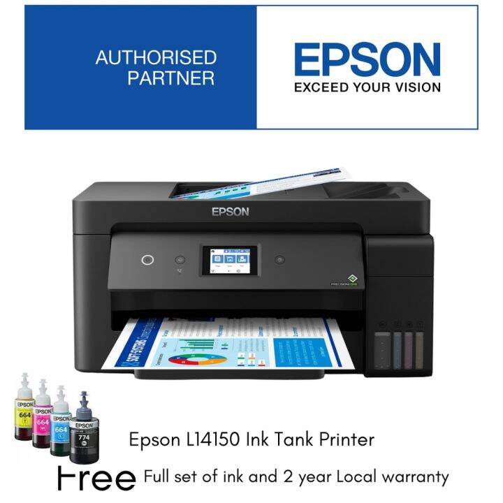 Epson L14150 A3 Wi-Fi Duplex Wide Format All-in-One Ink Tank Printer ...