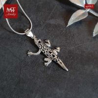 MT จี้้เงินแท้ รูปจิ้งจก (ขยับได้) งานรมดำ Solid 925 Sterling Silver Oxidized Lizard Movable Pendant (sp063) MT Jewelry มณีธารา