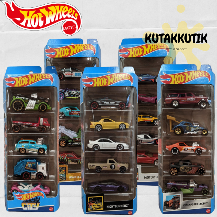 Hot Wheels Hadiah Set Gift Set 5 Cars Pack Original Mattel Made In ...