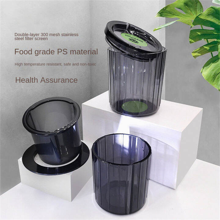 Byssherer Threeinone hand coffee cup filter cup pot set with lid