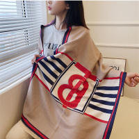 2023 Womens B Letters Printed Elegant Korean Scarves Cashmere Scarf Two-colors Printed New Long Scarf Luxury Fashion Double-sided Soft Autumn Winter Jacquard New Thick Multi-functional Warm Shawl 1