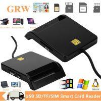 Grwibeou pembaca kartu pintar USB untuk kartu Bank IC/ID EMV SD TF SIM MMC pembaca kartu USB-CCID ISO 7816 untuk Windows 7 8 10 Linux OS