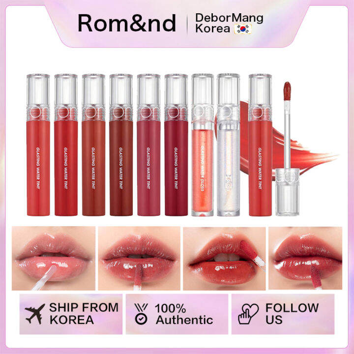 Ready stock KOREA [rom&nd] GLASTING WATER TINT / GLOSS (8 Colours