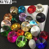 All Sizes Colors Glass Rivoli Crystal Fancy Stone 6mm 8mm10mm12mm14mm1618mm Jewelry Stones AB PinkSiam Red can Mix