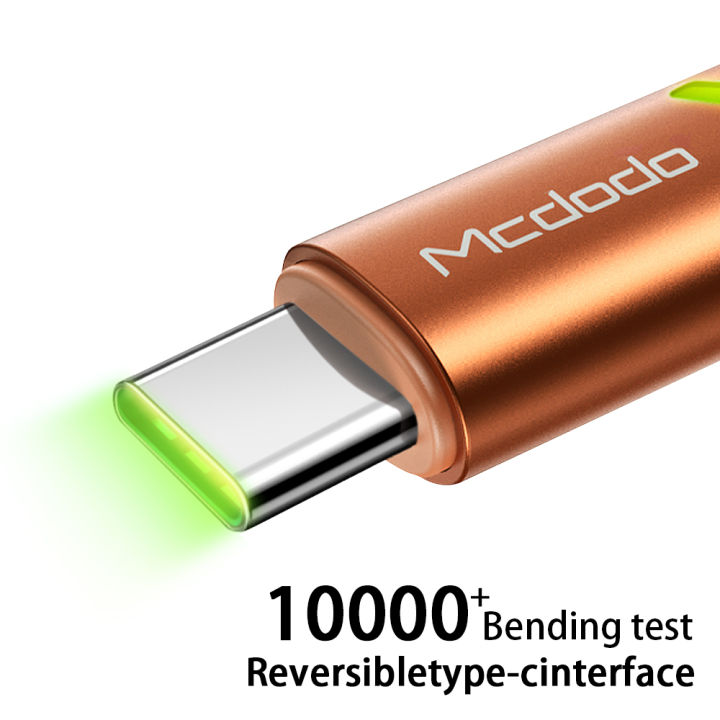 mcdodo-type-c-qc4-0สูงสายชาร์จ-led-usb-c-3a-สายสำหรับข้อมูลซัมซุงโน้ต10-huawei-mate-30-xiaomi-pro-macbook-โทรศัพท์มือถือ