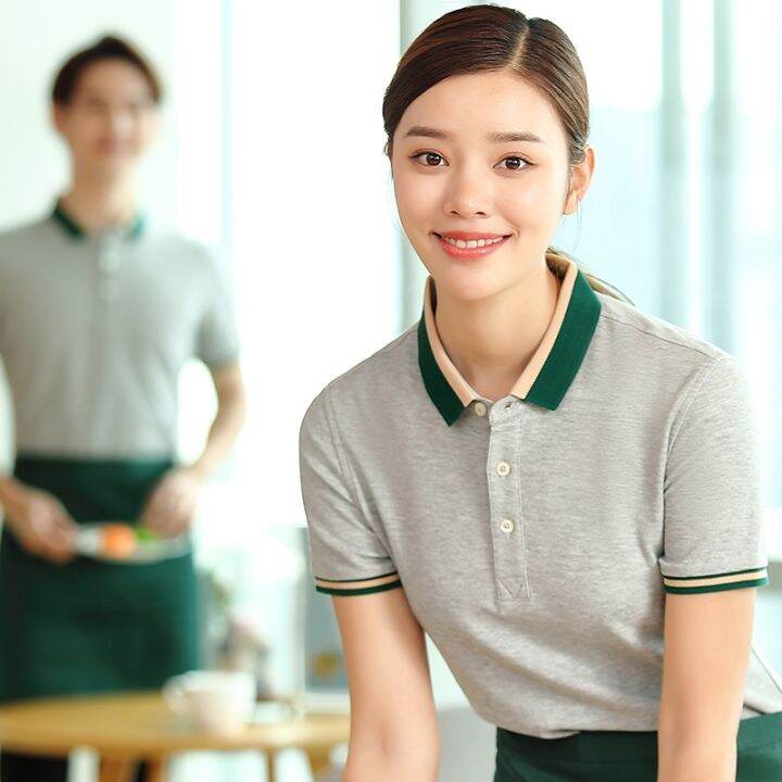 Catering uniform custom summer short sleeve POLO shirt hotel restaurant