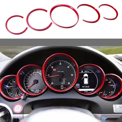 Car Interior Accessories Car Dashboard Meter Ring Covers Trim For-Porsche Cayenne 958 2011-2018