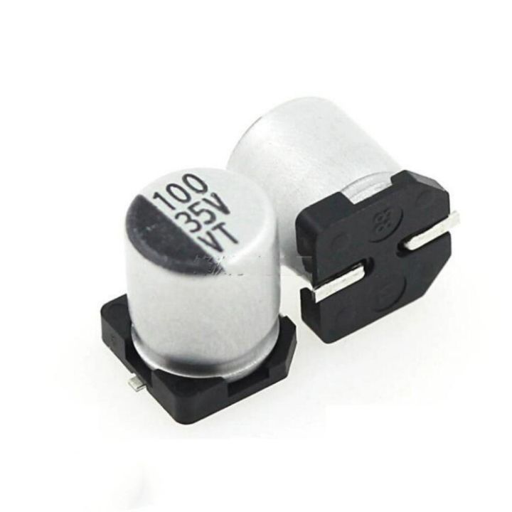 20PCS SMD Aluminum Electrolytic Capacitor 35V100UF 6.3*7.7mm 100UF/35V Electrical Circuitry Parts