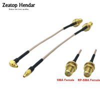 1Pcs MMCX Angle / Striaght Male to SMA / RP-SMA Female Linear Antenna Flange Cable for PFV RC Parts 5.8GHz 10cm 15cm 20cm 30cm