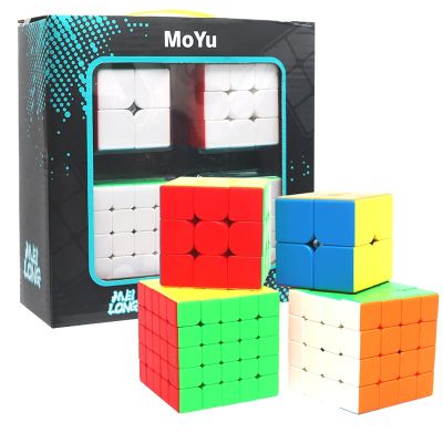 ♦ MoYu Cubing Classroom Gift Box Cube 2x2 3x3 4x4 5x5 Speed Professional Magic Cubes MeiLong 2pcs 4pcs/set Educational Puzzle Toys