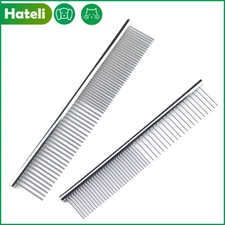 HATELI】Pet Comb Stainless Steel Comb Pet Row Comb Pet Hair Comb Steel Comb  | Lazada PH
