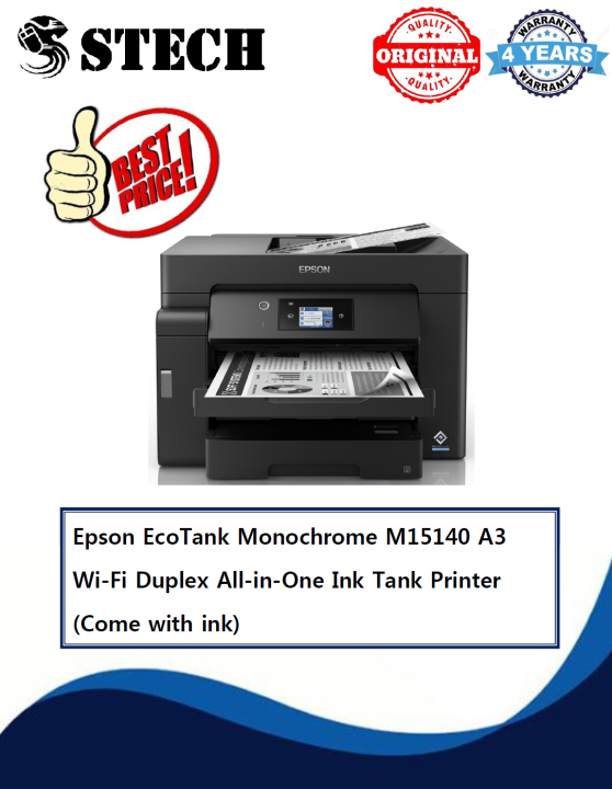 [Original & New] Epson EcoTank Monochrome M15140 A3 WiFi Duplex Allin