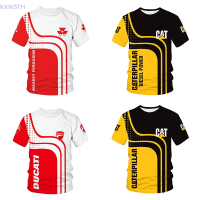 New！T-shirt 2023！lengan pendek, dicetak dengan logo besar Mitsubishi Caterpillar Ducati, gaya retro, fashion musim panas, cocok untuk pria, memakai olahraga luar. 3D. High quality products （Freeprinting of names）