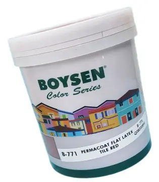 Boysen Color Series Permacoat Flat Latex Flat Black B791 Acrylic Latex  Paint - 1L / 4L