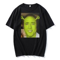 Nicolas Cage Shrek Tshirt Men Funny Meme Picolas Cage Awesome Cotton Tees T Shirt