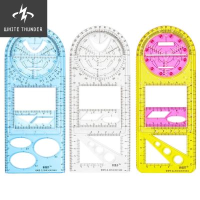 【CW】 Multifunctional Ruler Template Measuring School Student Office Architecture
