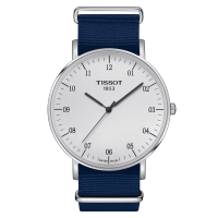 Tissot Everytime Large Nato ทิสโซต์ เอฟวรี่ไทม์ T1096101703700 สีเงิน น้ำเงิน นาฬิกาผู้ชาย