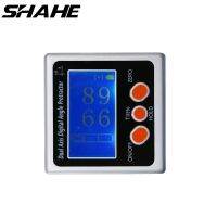 SHAHE Dual Axis Digital Inclinometer With One Sides Magnets Aluminum Alloy Electronic Protractor Digital Angle Gauge Bevel Box