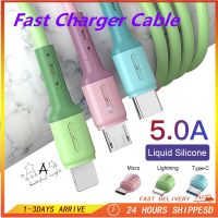 ?ปลา + Gratis Ongkir?5A สายชาร์จเร็ว3 In 1ไมโคร Usb / Type-C สาย USB ใช้ได้กับระบบแอนดรอยด์สายข้อมูล