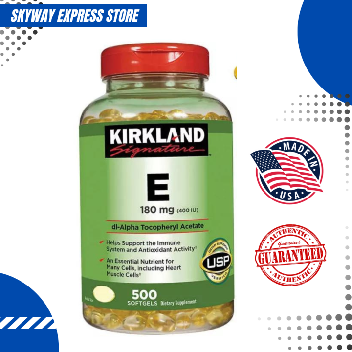 Kirkland Signature Vitamin E 180 mg., 500 Softgels Expiration Date 05/