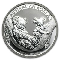 Australia 1 Oz .999 Silver Coins 2011 Koala Animal Elizabeth One Troy Ounce Replica Coins Souvenir Gifts