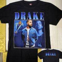 2023 NewDrake Rap Black T Cotton Roundneck เสื้อสำหรับผู้ชาย Tops