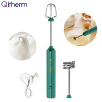 Electric Whisk Egg Beater Handheld Electric Milk Frother USB Rechargeable Coffee Blender 3 Speeds Milk Shaker Food Mixer Foamer