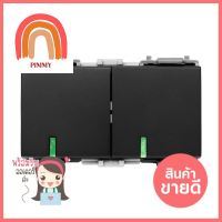 สวิตช์ 1 ทาง HACO 2 สวิตช์ W2512C-SBL ขนาด 3 ช่อง สีแม็ทดาร์ค1 WAY SWITCH HACO W2512C SBL 2 MODULE SIZE L MATT DARK **สอบถามเพิ่มเติมได้จ้า**