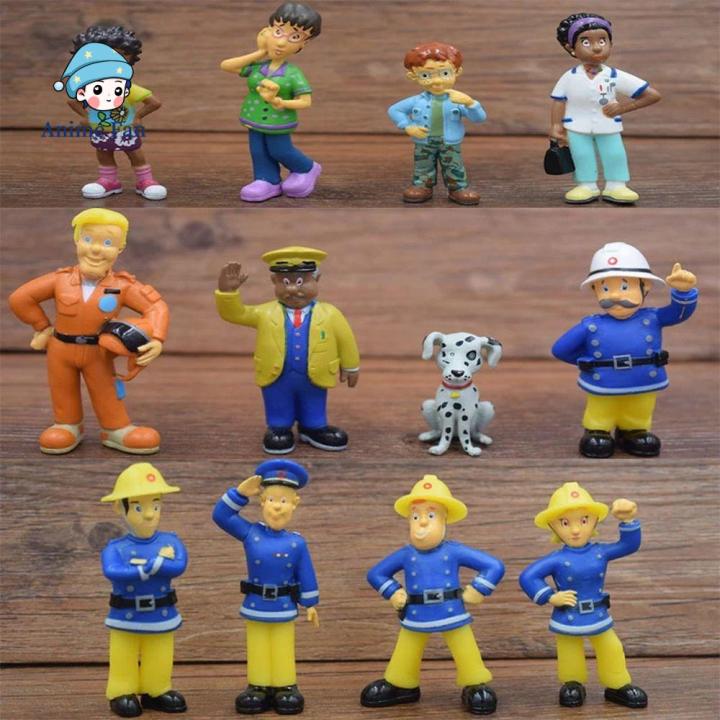 anime-fan-สำหรับเด็ก-ของสะสม-pvc-doll-norman-model-toys-penny-fireman-sam-fireman-toys-fire-fighting-action-figures