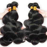 Indian Body Wave Bundles Human Hair Weaving Natural Black 1/3/4 Bundles สําหรับผู้หญิง Raw Hair Extensions 28 30 นิ้วขายส่ง