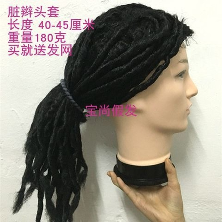 ทรงผมใหม่-เดรดล็อกส์-เร้กเก้-สีดำ-dreads-วิกผมแอฟริกัน-toup-วิกผมฮิปฮอปร็อควิกผม-ghy