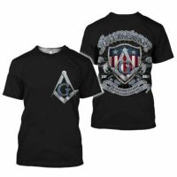 เสื้อยืด Masonic ชาย / หญิง 3D Over Print ขนาดเสื้อทั้งหมด XS-4XL