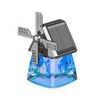 【DT】  hotWindmill Solar Energy Rotating Aromatherapy Car Air Freshener Liquid Type Car Air Vent Freshener Car Interior Accessories