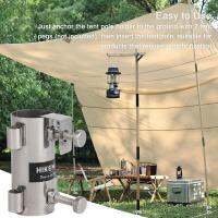 ร่มแบบพกพาขาตั้งโลหะ Parasol ผู้ถือ Tarp เสา Fixator ปรับ Outdoor Camping Canopy Rod เสาโลหะ Fixed Tube