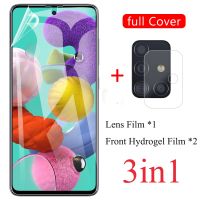 3in1 Front Hydrogel Film For Samsung Galaxy A11 A31 A51 A71 A52 A72 A52S 5G S21 S20 Plus S20 Ultra screen protector Camera Lens