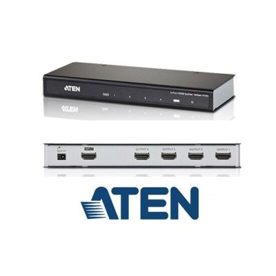 ATEN 4 PORT HDMI SPLITTER WITH 4KX2K รุ่น VS184A (สินค้ารับประกัน 3 ปีเก็บกล่อง)