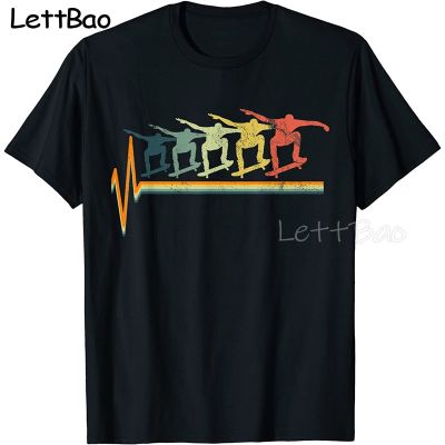 Skateboard Skater Heartbeat Love T Shirt Men Black Tshirt Print Cotton Tee Japanese Funny Gift Clothing Tshirt 100%